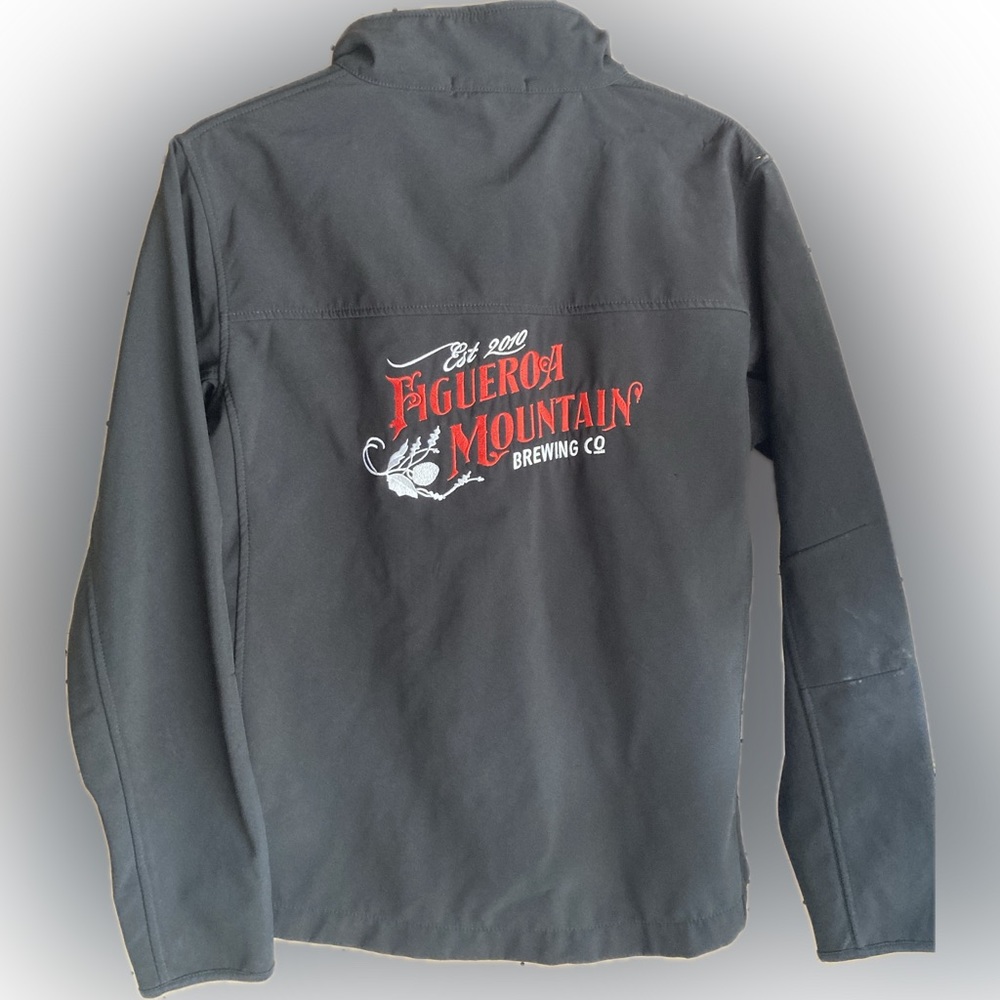 Figueroa Mountain Brewing Co Women’s Large, Black Zip Up Jacket